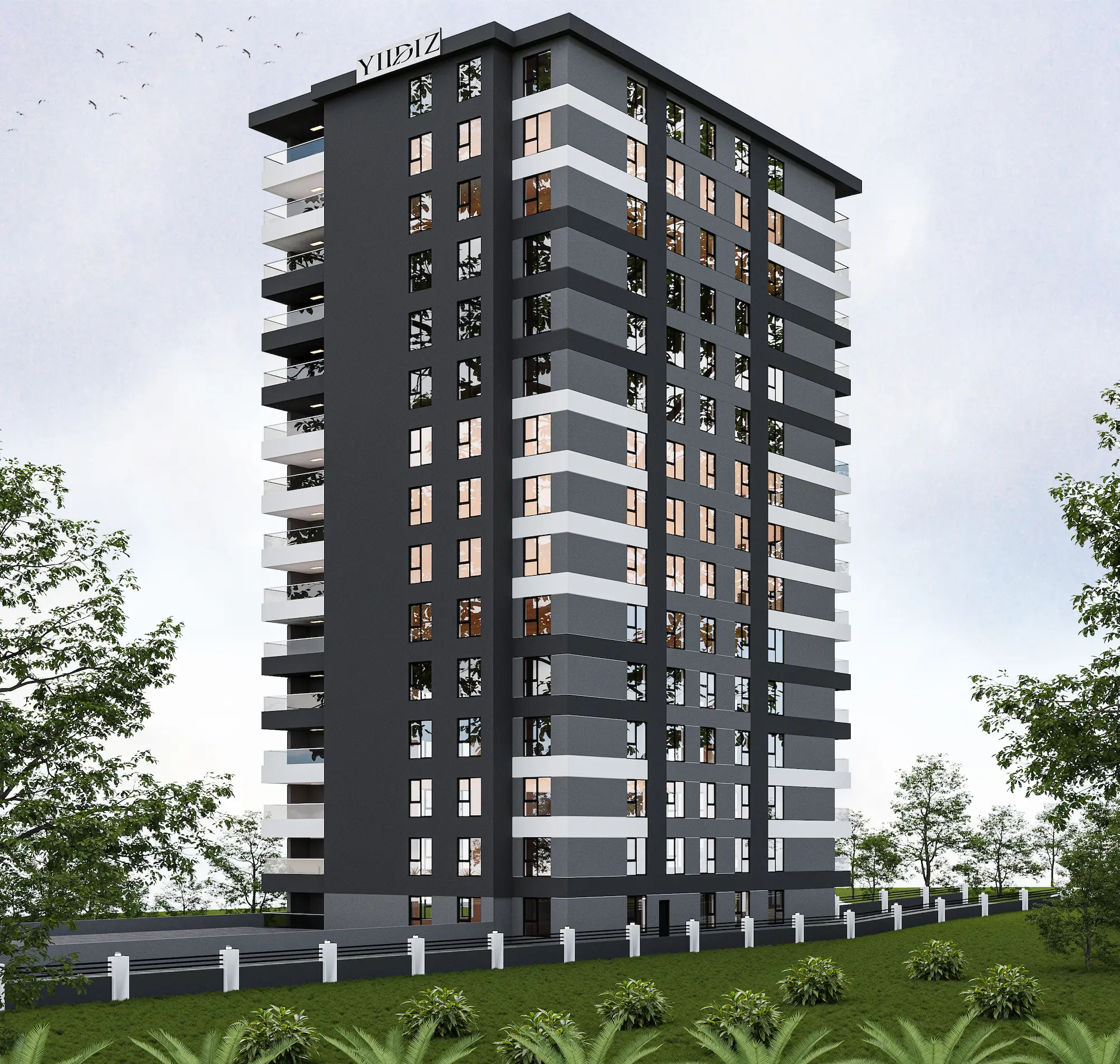 4+1 Lüks Daire Fiyatı dış cephe görünümü